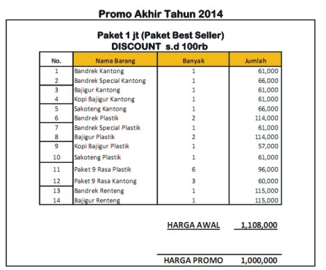 PAKET 1 JUTA